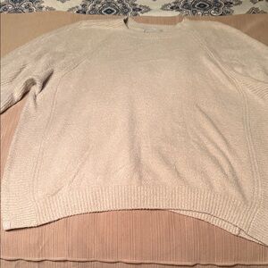 Barefoot Dreams Soft Beige Crew Neck Sweater